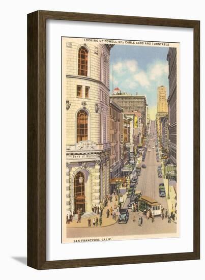 Powell Street, Cable Cars, San Francisco, California-null-Framed Art Print