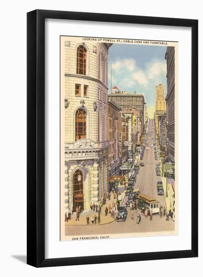 Powell Street, Cable Cars, San Francisco, California-null-Framed Art Print