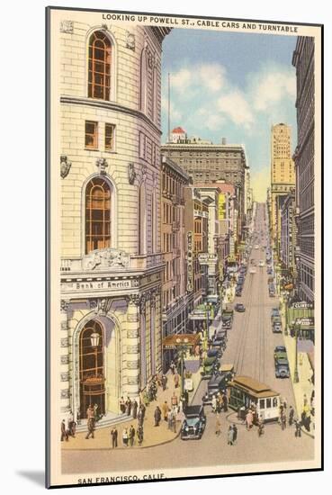 Powell Street, Cable Cars, San Francisco, California-null-Mounted Art Print