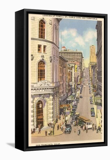 Powell Street, Cable Cars, San Francisco, California-null-Framed Stretched Canvas