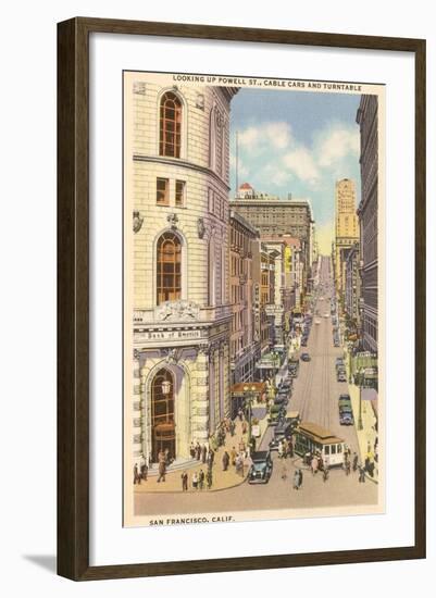 Powell Street, Cable Cars, San Francisco, California-null-Framed Art Print