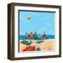 Power Beach-Michael Paraskevas-Framed Art Print