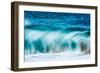 Power Blur-Slow shutter speed of a powerful Hawaiian surf-Mark A Johnson-Framed Photographic Print