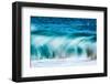 Power Blur-Slow shutter speed of a powerful Hawaiian surf-Mark A Johnson-Framed Photographic Print