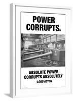 Power Corrupts-Wilbur Pierce-Framed Art Print