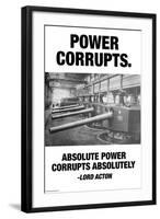 Power Corrupts-Wilbur Pierce-Framed Art Print