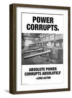 Power Corrupts-Wilbur Pierce-Framed Art Print