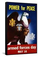 Power for Peace Poster-P. Wollman-Framed Stretched Canvas