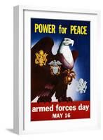 Power for Peace Poster-P. Wollman-Framed Giclee Print