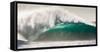 Power-Giant wave breaking off the Na Pali coast of Kauai, Hawaii-Mark A Johnson-Framed Stretched Canvas