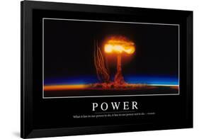 Power: Inspirational Quote and Motivational Poster-null-Framed Photographic Print