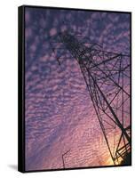 Power Line Tower-Mitch Diamond-Framed Stretched Canvas