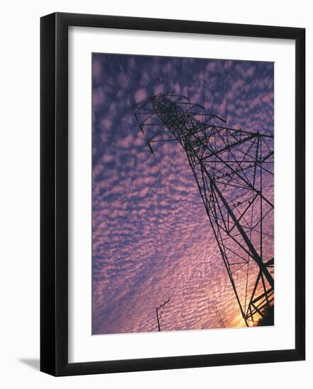 Power Line Tower-Mitch Diamond-Framed Photographic Print