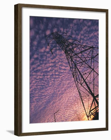 Power Line Tower-Mitch Diamond-Framed Photographic Print