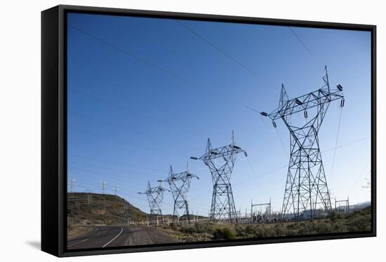 Power Lines, Ground Coulee Dam, Washington-Paul Souders-Framed Stretched Canvas