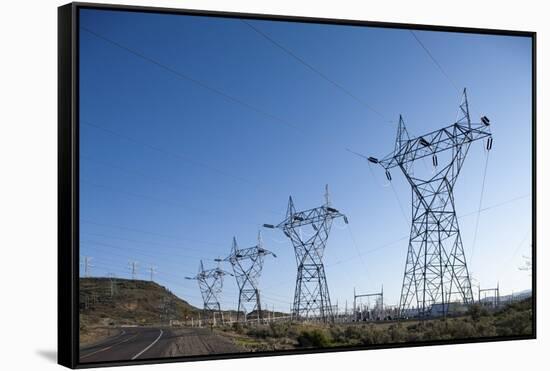 Power Lines, Ground Coulee Dam, Washington-Paul Souders-Framed Stretched Canvas