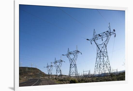 Power Lines, Ground Coulee Dam, Washington-Paul Souders-Framed Photographic Print