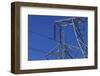 Power lines on pylons near town of Maupin, Deschutes River, Central Oregon, USA-Stuart Westmorland-Framed Photographic Print