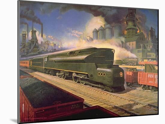 Power' Locomotive, 1945-null-Mounted Giclee Print