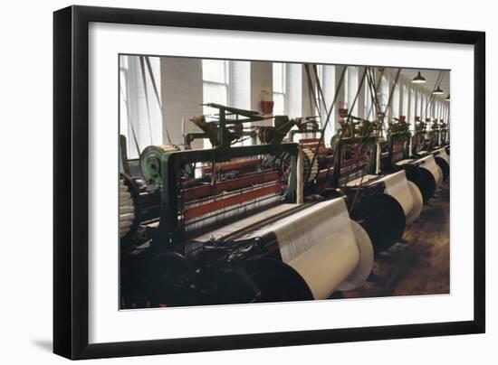 Power Looms Inside the Boott Cotton Mills, Lowell National Historical Park, Massachusetts-null-Framed Giclee Print