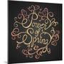 Power of Spring - Quotes on Florist Circle-ONiONAstudio-Mounted Art Print