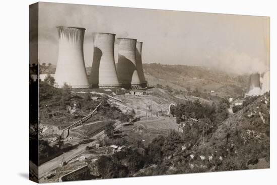 Power Plant on Hillside-null-Stretched Canvas