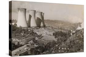 Power Plant on Hillside-null-Stretched Canvas