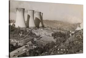 Power Plant on Hillside-null-Stretched Canvas