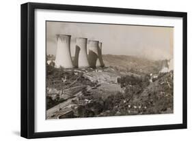 Power Plant on Hillside-null-Framed Photographic Print