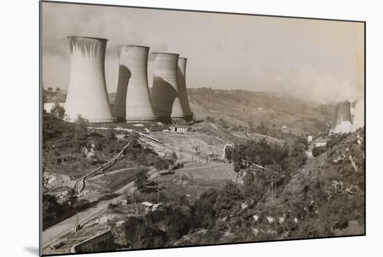 Power Plant on Hillside-null-Mounted Photographic Print