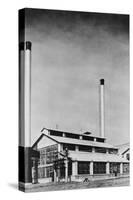 Power Plant with Two Smokestacks-null-Stretched Canvas