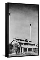 Power Plant with Two Smokestacks-null-Framed Stretched Canvas