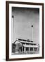 Power Plant with Two Smokestacks-null-Framed Premium Photographic Print