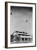 Power Plant with Two Smokestacks-null-Framed Photographic Print