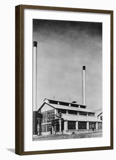 Power Plant with Two Smokestacks-null-Framed Photographic Print