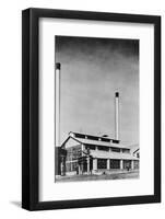 Power Plant with Two Smokestacks-null-Framed Photographic Print
