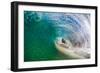 Power Play-Wave breaking off a beach, Na Pali Coast, Kauai, Hawaii, USA-Mark A Johnson-Framed Photographic Print