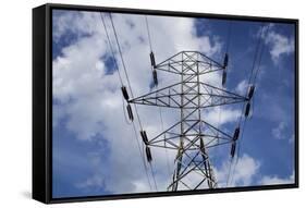 Power Pylon, Stevens Pass, Washington-Paul Souders-Framed Stretched Canvas