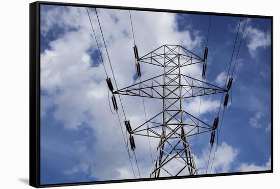 Power Pylon, Stevens Pass, Washington-Paul Souders-Framed Stretched Canvas