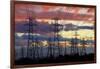 Power pylons, Christchurch, Canterbury, South Island, New Zealand.-David Wall-Framed Photographic Print