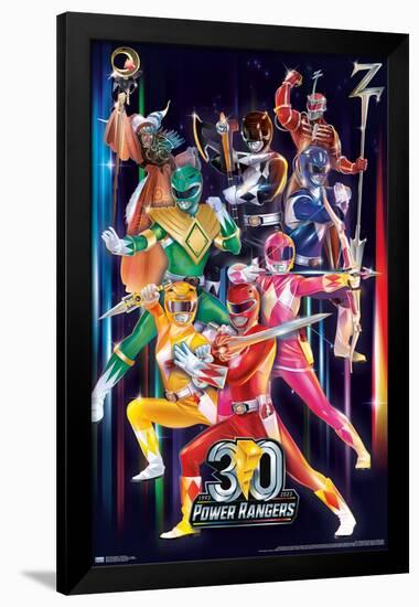 Power Rangers - 30th Group-Trends International-Framed Poster