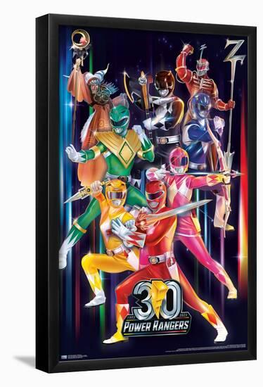 Power Rangers - 30th Group-Trends International-Framed Poster