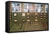 Power Station Controls-Nathan Wright-Framed Stretched Canvas