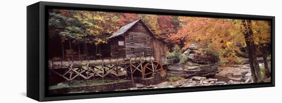 Power Station in a Forest, Glade Creek Grist Mill, Babcock State Park, West Virginia, USA-null-Framed Stretched Canvas