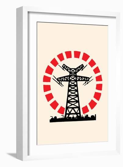 Power Tower-Chinese Government-Framed Art Print