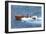 Powerboat on the Ocean-null-Framed Art Print