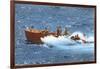 Powerboat on the Ocean-null-Framed Art Print