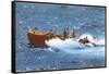 Powerboat on the Ocean-null-Framed Stretched Canvas