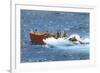 Powerboat on the Ocean-null-Framed Premium Giclee Print