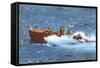 Powerboat on the Ocean-null-Framed Stretched Canvas